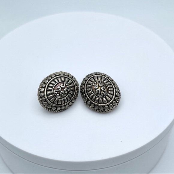 Vintage Silver Cable Clip On Earrings - Picture 2 of 7